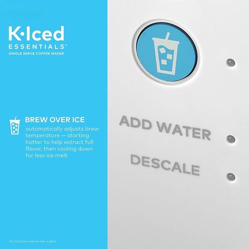صانع القهوة من Keurigk K-Quared ، ومثلجًا ، مثلما يكون هناك صانع خمر KCUP أحادي الخدمات الساخنة مع خزان قابل للإزالة وتوليته ، ويشمل كفاءة في استخدام الطاقة ، بهلال k المثلج ، والضغوط ، والأبيض in Kuwait