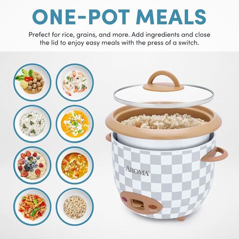 AROMA® 6-Cup (Cooked) One-Touch Pot Style Rice Cooker with CoreCoat™ PFAS-Free Nonstick Ceramic Surface (1.5 Quarts) in Saudi Arabia