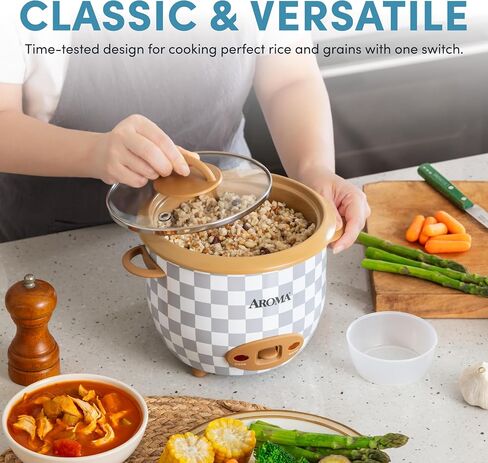 AROMA® 6-Cup (Cooked) One-Touch Pot Style Rice Cooker with CoreCoat™ PFAS-Free Nonstick Ceramic Surface (1.5 Quarts) in Saudi Arabia