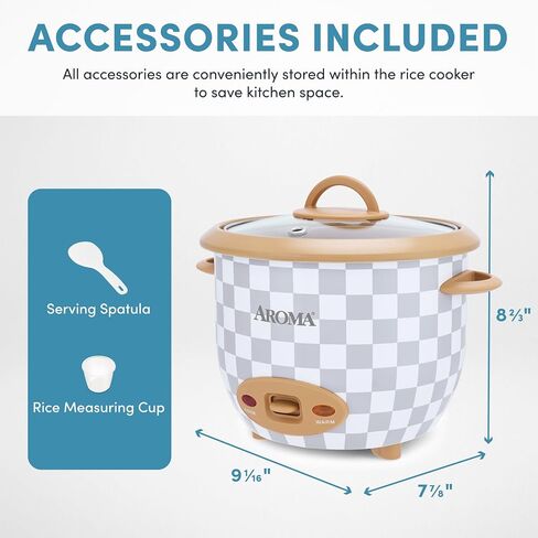 AROMA® 6-Cup (Cooked) One-Touch Pot Style Rice Cooker with CoreCoat™ PFAS-Free Nonstick Ceramic Surface (1.5 Quarts) in Saudi Arabia