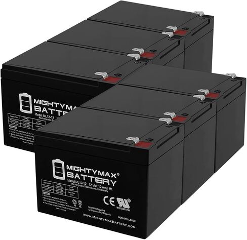 Mighty Max Battery ML12-12 - 12 Volt 12 AH SLA Battery Brand Product, Black in Saudi Arabia