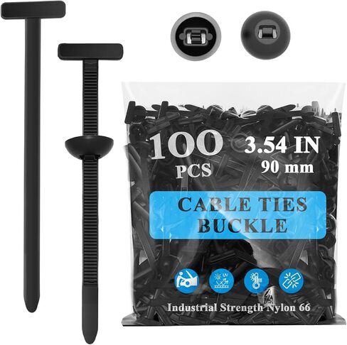 100 Pcs Automotive Universal Nylon Tie Buckles, Heavy-Duty Self-Locking, New Multifunctional Automotive Fasteners for DIY Auto Repair, Home & Office Use in Saudi Arabia