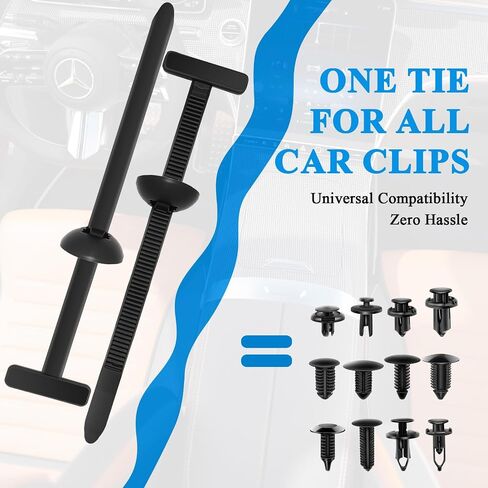 100 Pcs Automotive Universal Nylon Tie Buckles, Heavy-Duty Self-Locking, New Multifunctional Automotive Fasteners for DIY Auto Repair, Home & Office Use in Saudi Arabia