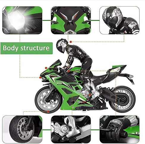 Liberty Imports 2.4G 1/10 High Speed Cross Country RC Remote Control Stunt Motorcycle with Riding Figure in Saudi Arabia