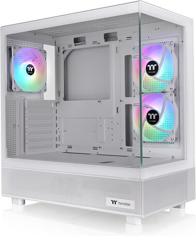 Thermaltake View 270 Plus TG Argb Snow Mid Tower E-ATX. 3x120mm المشجعين argb. دعم ما يصل إلى 360 ملم المبرد. اللوحة الزجاجية المزدوجة الأمامية والجانب ؛ CA-1Y7-00M6WN-AZ ؛ ضمان 3 سنوات in Kuwait