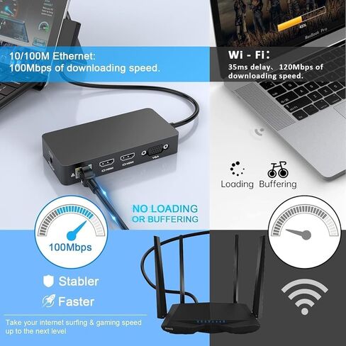12 في 1 Microsoft Surface Dock يعرض Triple Triple Dual HDMI+VGA مع محول الطاقة ، محطة الإرساء السطحية Pro لـ Microsoft Surface Pro 11/10/9/8/x/7/6/5/4 in Kuwait