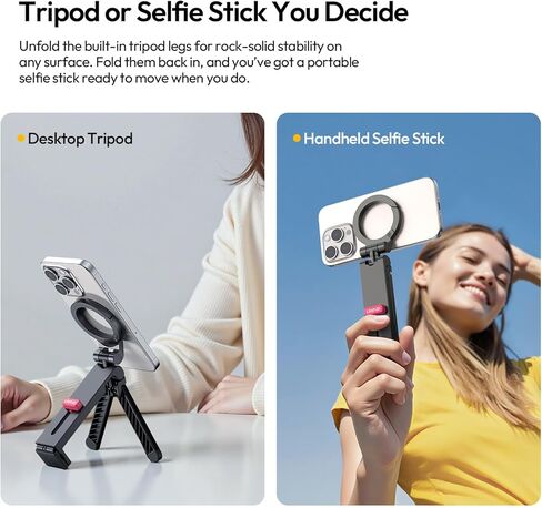 حامل هاتف Ulanzi MA88 Magnetic Airplane لـ Magsafe iPhone 16-12 سلسلة ، أقوى حامل ثلاثي القوائم عبر الهاتف المغناطيسي للنساء ، 360 درجة دوران طيران طيران أساسي لجدول علبة المقعد in Kuwait