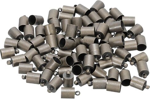 MECCANIXITY 80Pcs Cord End Caps 11mm End Cap Barrel Beads Kumihimo 7mm Dia End Caps Brass for Leather Cord, Tassels, Jewelry Making, Bronze in Saudi Arabia