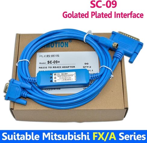 Isolated Cable SC-09 RS232 to RS485 Adapter for Melsec Compatible with FX A Cable FX0 FX0S FX1S FX0N FX1N FX2N(SC-09(Serial Port)) in Saudi Arabia