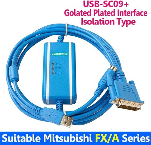 Isolated Cable SC-09 RS232 to RS485 Adapter for Melsec Compatible with FX A Cable FX0 FX0S FX1S FX0N FX1N FX2N(SC-09(Serial Port)) in Saudi Arabia