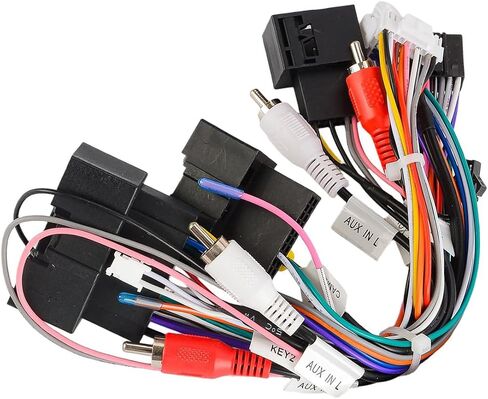 16Pins Car Radio Audio Audio Power Wire Adapter Adapter متوافق مع Ford Focus Ranger 2012-2015 F150 in Saudi Arabia