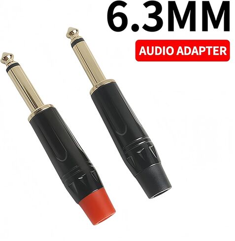 مقابس RCA الذهب 2 -PCS 2 -Pin - 6.3 مم موصلات ألدر الصوت Mono Coaxial AV لمكبر الصوت ، الكمبيوتر ، مكبر صوت (أزرق × 10pcs) in Kuwait