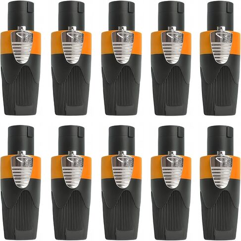10pcs 4 - موصلات مكبر الصوت مع قفل تويست - مثالي للمكبر للصوت ، كابلات نظام السلطة الفلسطينية (أسود × 10pcs) in Kuwait