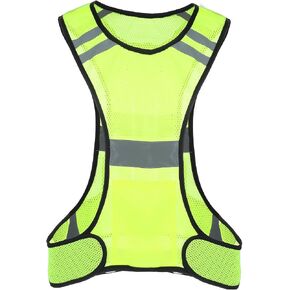 Reflective Running Vest Safety Running Gear High Visibility Reflector Vest with Large Pocket for Runners Biking Walking Women Men Lightweight Comfy in Saudi Arabia
