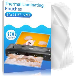 Clear Thermal Laminating Pouches – 9 x 11.5 Inch, 3 mil Thick (50 Pack) | Professional-Grade Lamination Sheets for Documents, Photos & Crafts – Fits 8.5 x 11 Letter Size Paper - [3mil 50 Packs] in Saudi Arabia
