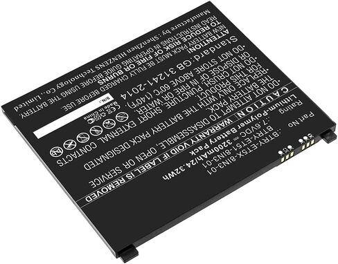 Synergy Digital Tablet Battery, Compatible with Zebra ET51 Windows OS Tablet, (Li-Pol, 7.6V, 3200mAh) Ultra High Capacity, Replacement for Zebra BTRY-ET51-8IN3-01 Battery in Saudi Arabia
