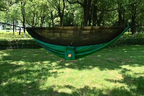 Camping Hammock, Outdoor Portable Hammocks with Mosquito Net,Lightweight Nylon Parachute Hammocks,Camping Gear Must Haves for Travel Hiking Backpacking Beach (Army Green) in Saudi Arabia