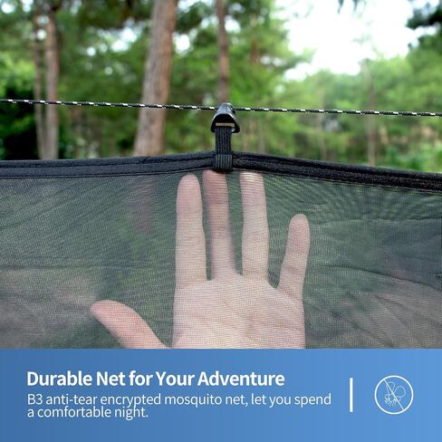 Hammock Anti-Mosquito System - Includes Double Hammock and Bug Net - Set of Essentials for Camping, Hiking (Blue Hammock + Bug net) in Saudi Arabia