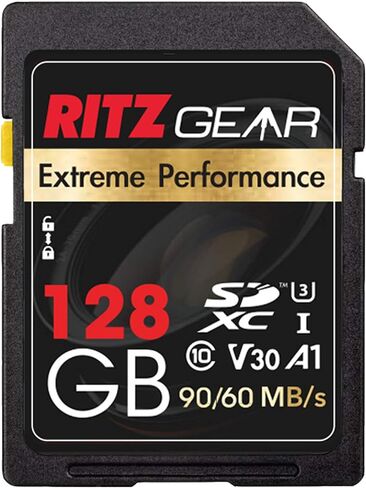 Ritz Gear 128GB High-Speed SDXC UHS-I SD Card, C10, U3, V30, Full-HD & 4K Memory Card in Saudi Arabia