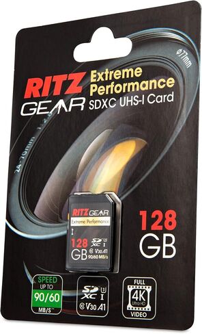Ritz Gear 128GB High-Speed SDXC UHS-I SD Card, C10, U3, V30, Full-HD & 4K Memory Card in Saudi Arabia