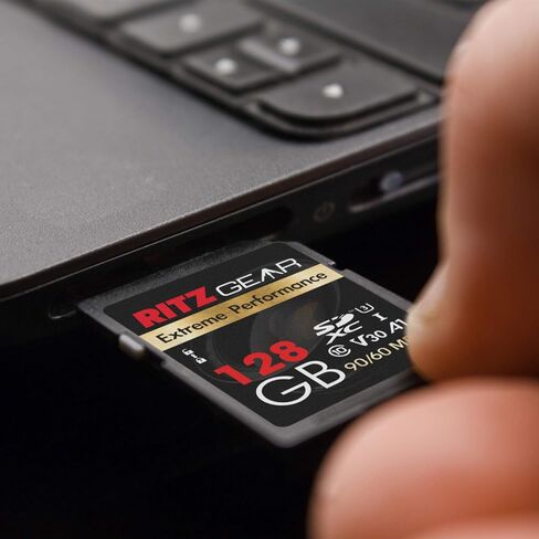 Ritz Gear 128GB High-Speed SDXC UHS-I SD Card, C10, U3, V30, Full-HD & 4K Memory Card in Saudi Arabia