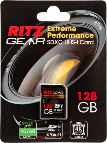 Ritz Gear 128GB High-Speed SDXC UHS-I SD Card, C10, U3, V30, Full-HD & 4K Memory Card in Saudi Arabia