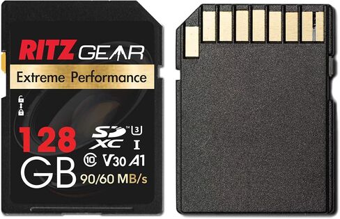 Ritz Gear 128GB High-Speed SDXC UHS-I SD Card, C10, U3, V30, Full-HD & 4K Memory Card in Saudi Arabia