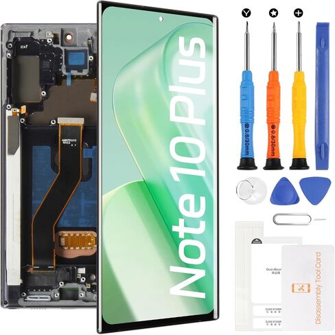 استبدال الشاشة لمجموعة Samsung Galaxy Note 10 Plus SM-N975 SM-N976 6.8 "شاشة LCD شاشة لمجلة لمجلة الرقم مع الإطار الأسود (الصبعية ، وليس البصمة) in Saudi Arabia