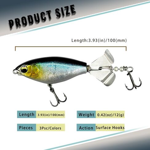 مجموعة من طعوم الصيد المكونة من 3 قطع ، سحر ، ذيول الأسماك الحلزونية ، مناسبة للمياه المالحة والبحيرات. in Kuwait