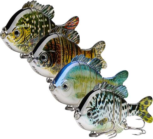 Bassdash Swimpanfish متعددة الأسماك المفصلية بلوجل سباحة سليمة باس باس صيد السمكة الصيد كرنك المملحة 3.5in/0.85 أوقية ، حزمة من 4 in Saudi Arabia