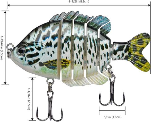 Bassdash Swimpanfish متعددة الأسماك المفصلية بلوجل سباحة سليمة باس باس صيد السمكة الصيد كرنك المملحة 3.5in/0.85 أوقية ، حزمة من 4 in Saudi Arabia