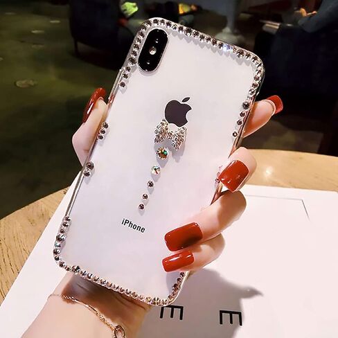 LCHDA Bling Diamond Case for Moto G 2025 5G ، Glitter Clear Crystal Bright Full Diamonds Luxury Sparkle Rhinestone Women Women Girls Phone Phone Case - White in Kuwait
