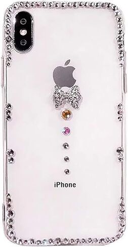 LCHDA Bling Diamond Case for Moto G 2025 5G ، Glitter Clear Crystal Bright Full Diamonds Luxury Sparkle Rhinestone Women Women Girls Phone Phone Case - White in Kuwait