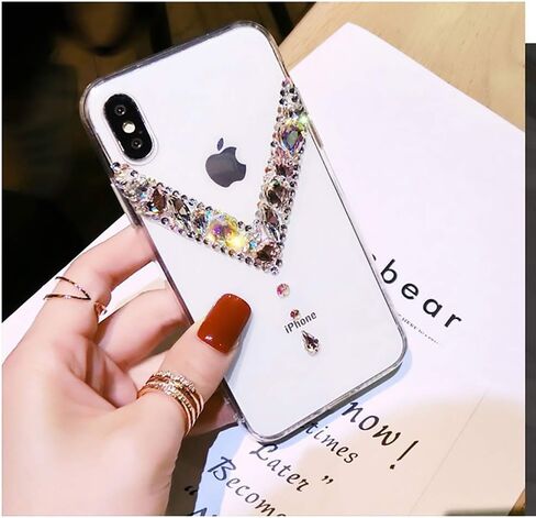 LCHDA Bling Diamond Case for Moto G 2025 5G ، Glitter Clear Crystal Bright Full Diamonds Luxury Sparkle Rhinestone Women Women Girls Phone Phone Case - White in Kuwait