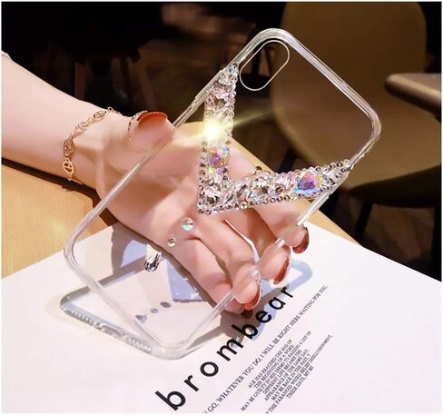 LCHDA Bling Diamond Case for Moto G 2025 5G ، Glitter Clear Crystal Bright Full Diamonds Luxury Sparkle Rhinestone Women Women Girls Phone Phone Case - White in Kuwait