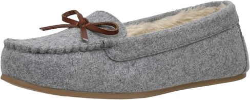 Cushionaire Women's Sabina Moccasin Slipper +Memory Foam , BROWN 8 in Saudi Arabia