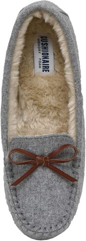 Cushionaire Women's Sabina Moccasin Slipper +Memory Foam , BROWN 8 in Saudi Arabia