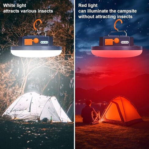2pcs مصباح التخييم 10000mah قابلة لإعادة الشحن 3000LM Tent Camping ضوء ، 24 ساعة وقت اللعب ، فانوس الصيد الليلي في الهواء الطلق (RGB) in Kuwait