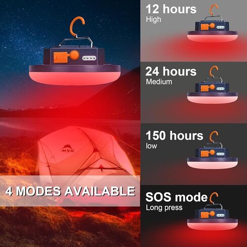 2pcs مصباح التخييم 10000mah قابلة لإعادة الشحن 3000LM Tent Camping ضوء ، 24 ساعة وقت اللعب ، فانوس الصيد الليلي في الهواء الطلق (RGB) in Kuwait