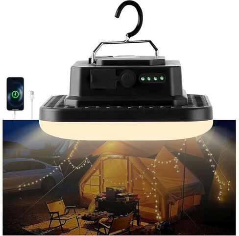 Portable Rechargeable LED Camping Lights for Hanging,Waterproof Outdoor Light,Super Bright Hanging Lanterns for Tents, Canopies, Outdoor in Kuwait