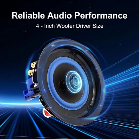 مكبرات صوت سقف Bluetooth Studiofinix 4 بوصة ، نظام 320 واط ثنائي الاتجاه ، 4 مكبرات صوت ، صوت محيطي سلكي لغرفة المعيشة ، المكتب ، كيشتن ، غرفة الدراسة ، الطابق السفلي ، الفناء المغطى وجبل التدفق in Kuwait