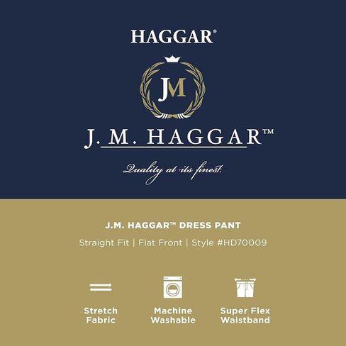 بنطلون رجالي من Haggar ذو فتحة أمامية قابلة للتمدد في 4 اتجاهات in Saudi Arabia