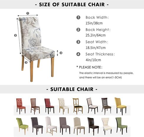 FORCHEER Dining Chair Covers and Bench Covers Set Waterproof Jacquard Chair Slipcover Set of 4 Washable Parsons Chair Slipcover - 4 PCS Chair Cover+1 PC Bench Cover （Waterproof-Light Brown） in Kuwait