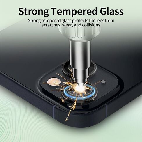 BLEUM CADE 3 Pack Camera Lens Protector for iPhone 16 Pro, Full Coverage, Anti-Scratch, 9H Hardness Tempered Glass in Saudi Arabia
