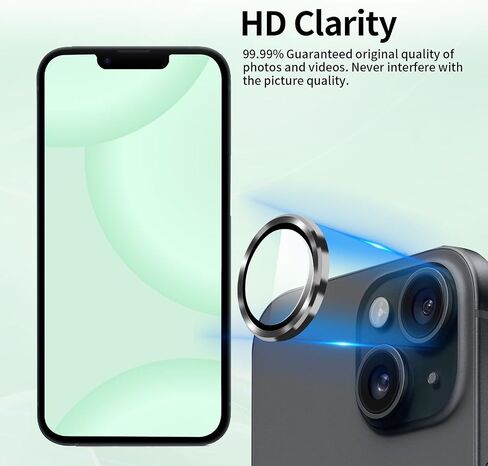 BLEUM CADE 3 Pack Camera Lens Protector for iPhone 16 Pro, Full Coverage, Anti-Scratch, 9H Hardness Tempered Glass in Saudi Arabia