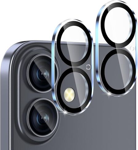 SWUU 2 Pack Camera Lens Protector Compatible with iPhone 6.3", Military-Grade 9H Tempered Glass, Shatterproof & Anti-Scratch, HD Clear, No Fingerprint, Case-Friendly in Kuwait