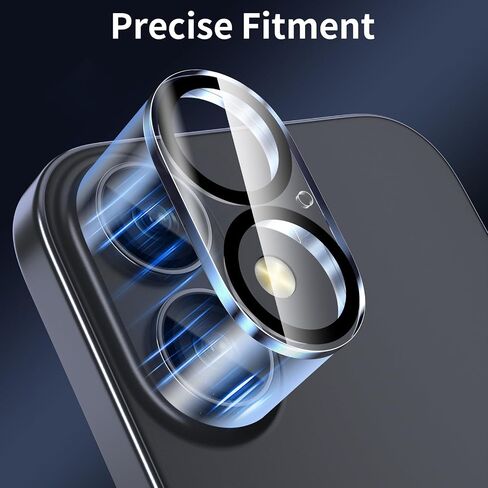 SWUU 2 Pack Camera Lens Protector Compatible with iPhone 6.3", Military-Grade 9H Tempered Glass, Shatterproof & Anti-Scratch, HD Clear, No Fingerprint, Case-Friendly in Kuwait