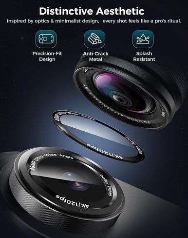 Goton for iPhone Pro Max Camera Lens Protector, 1-Pack Aluminum Alloy Metal Cover with HD Tempered Glass, Pro Camera Style, Shatter-Resistant, Scratch-Proof, Case Friendly in Saudi Arabia