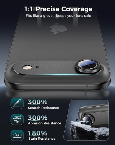 Goton for iPhone Pro Max Camera Lens Protector, 1-Pack Aluminum Alloy Metal Cover with HD Tempered Glass, Pro Camera Style, Shatter-Resistant, Scratch-Proof, Case Friendly in Saudi Arabia