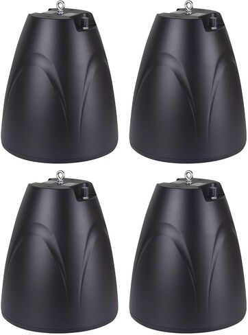 Rockville PEN-65T Black 6.5" 70V/100V/8-Ohm Hanging Pendant Speakers, Clear Sound, Easy Install, Durable Build, Perfect for Restaurants and Bars (4 Item) in Saudi Arabia